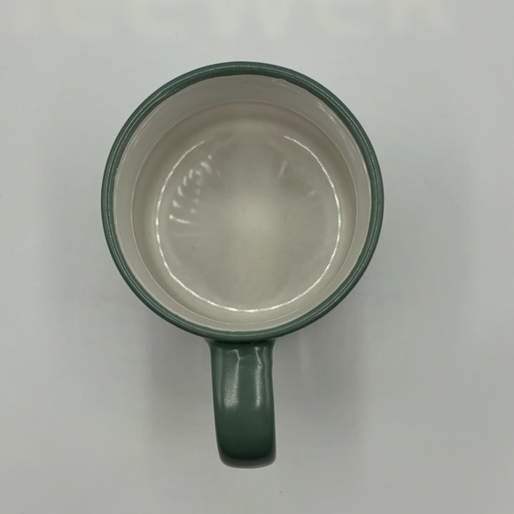 Thyme & Table Ceramic Mug Green Geometric Print Gold And White - Picture 5 of 8